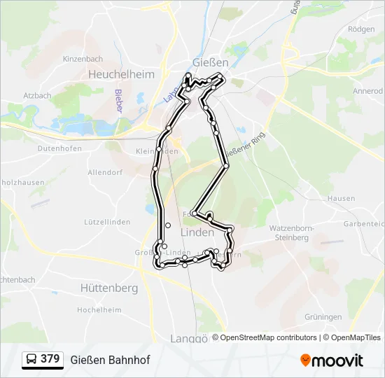 379 Bus Line Map