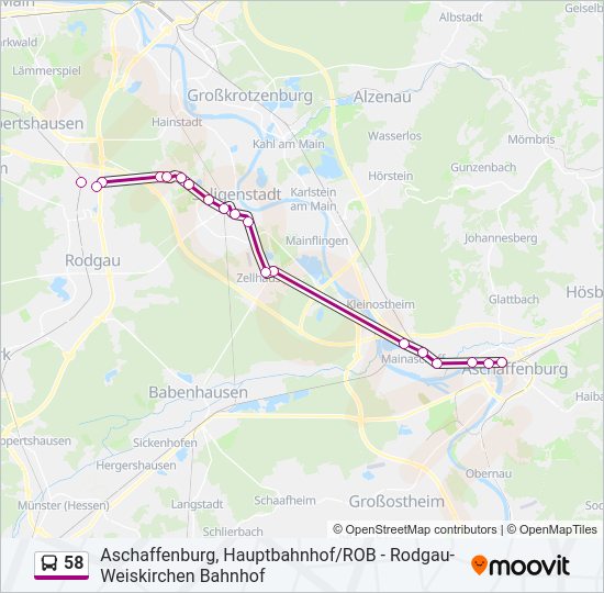 58 Bus Line Map