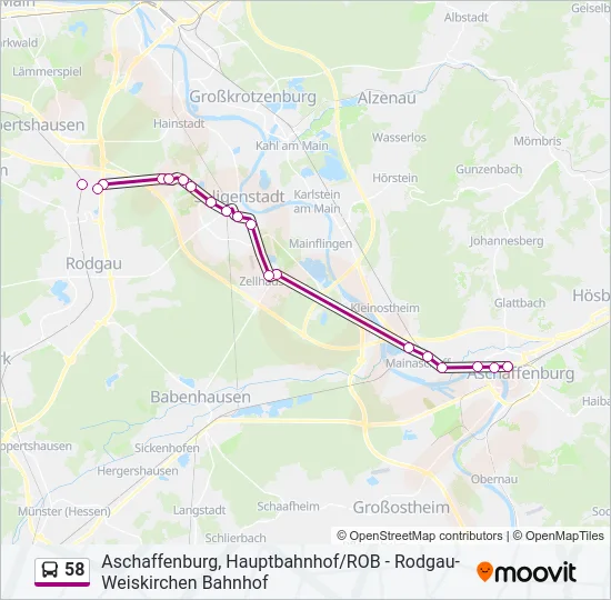 58 Bus Line Map