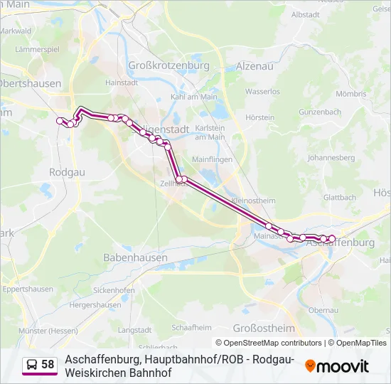58 Bus Line Map