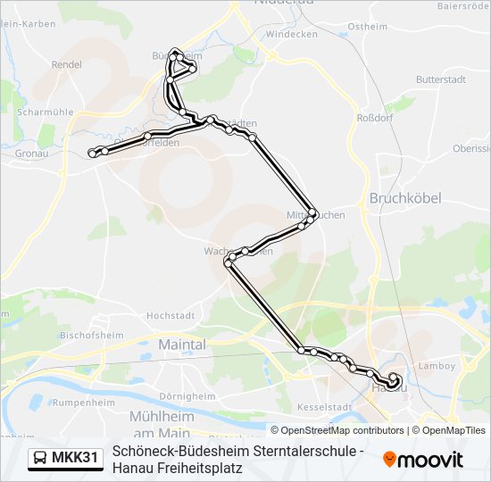MKK31 Bus Line Map