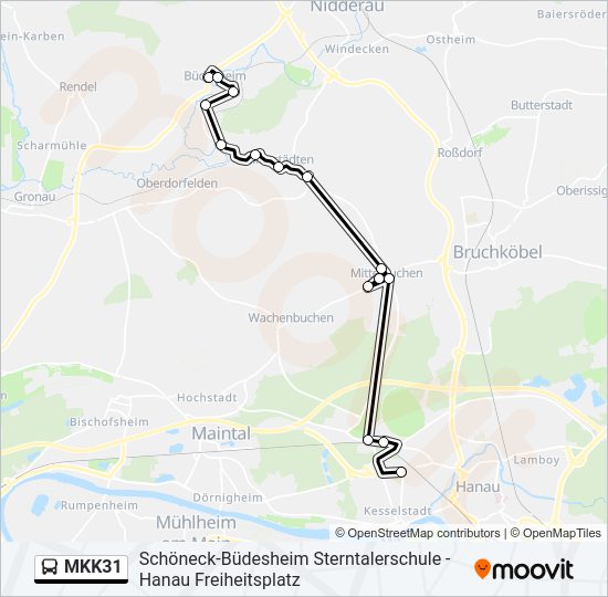 MKK31 Bus Line Map