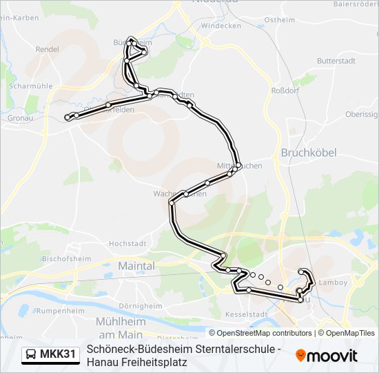 MKK31 Bus Line Map