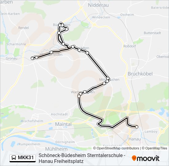MKK31 Bus Line Map