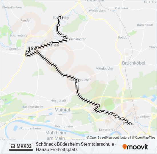 MKK32 Bus Line Map