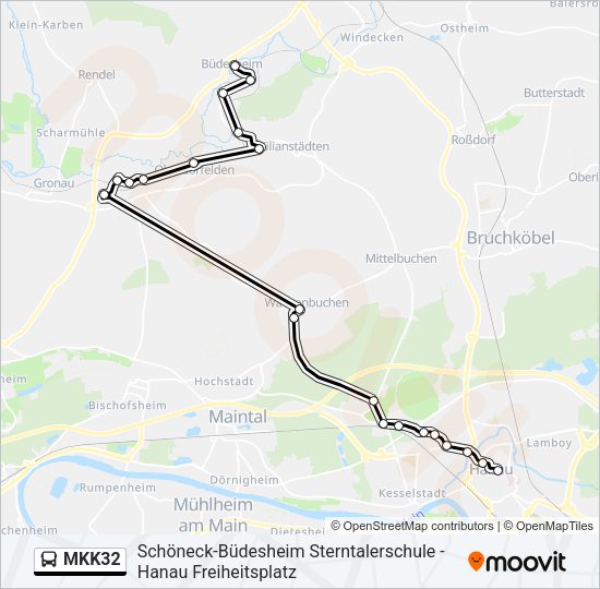 MKK32 Bus Line Map