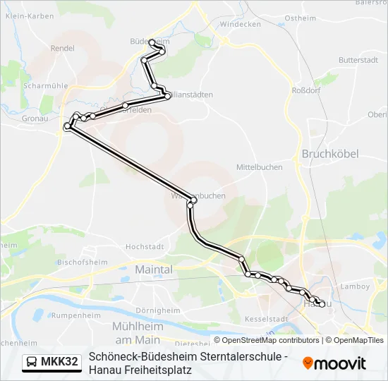 MKK32 Bus Line Map