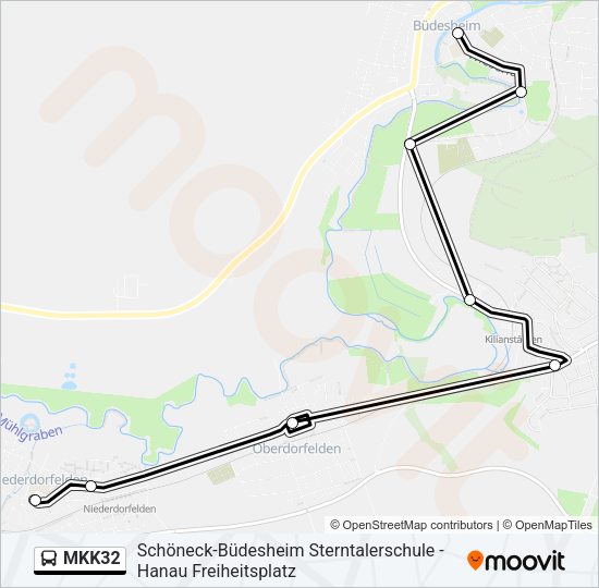 MKK32 Bus Line Map
