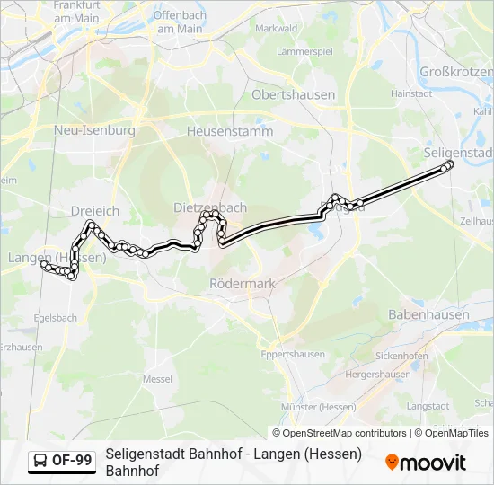 Автобус OF-99: карта маршрута