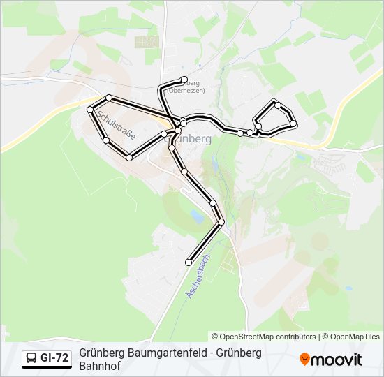 GI-72 Bus Line Map