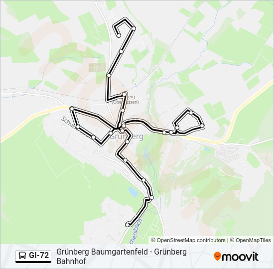 GI-72 Bus Line Map