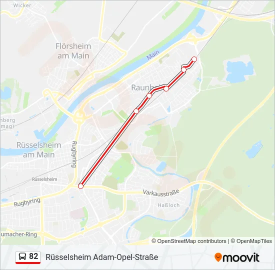 82 Bus Line Map