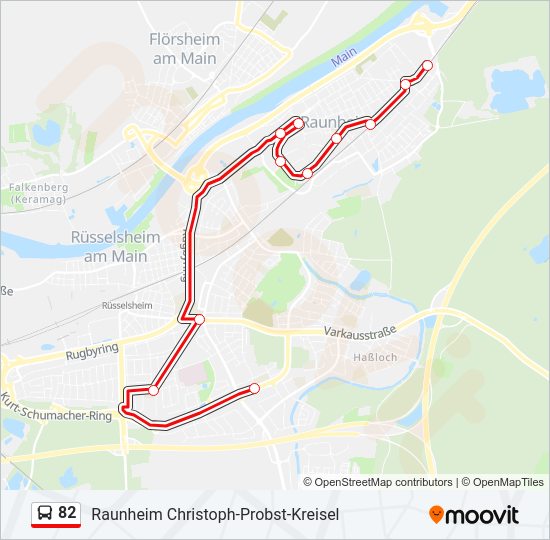 82 Bus Line Map