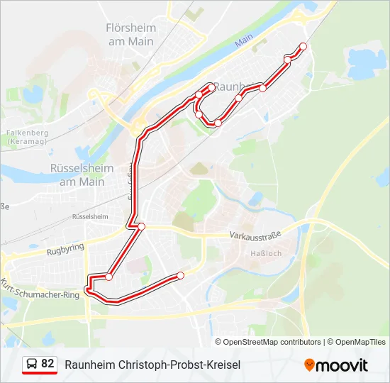 82 Bus Line Map