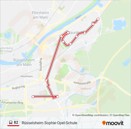 82 Bus Line Map