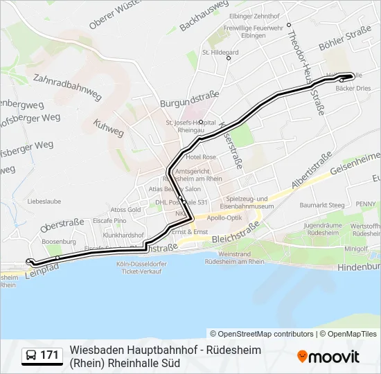 171 Bus Line Map