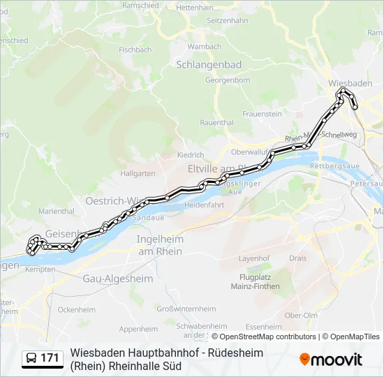 171 Bus Line Map