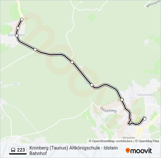 223 Bus Line Map