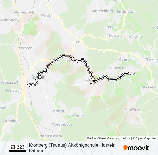 223 Bus Line Map