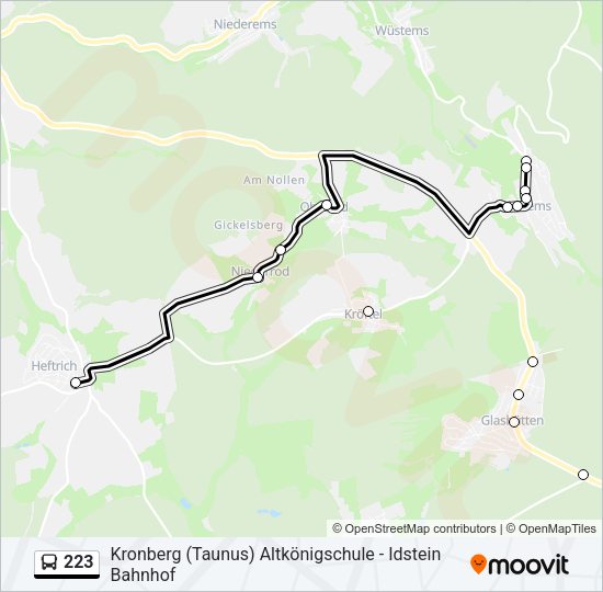 223 Bus Line Map