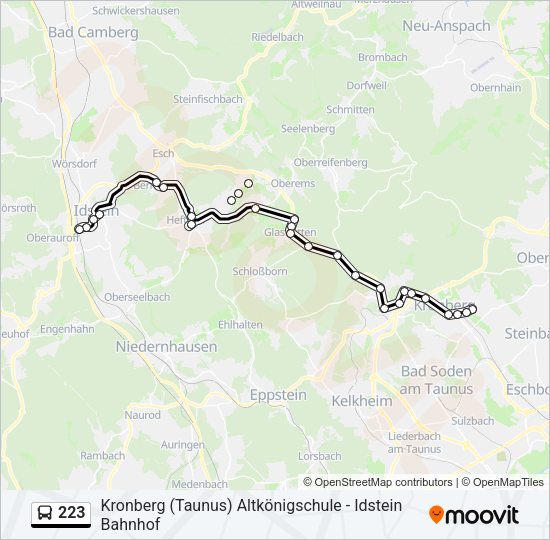 223 Bus Line Map