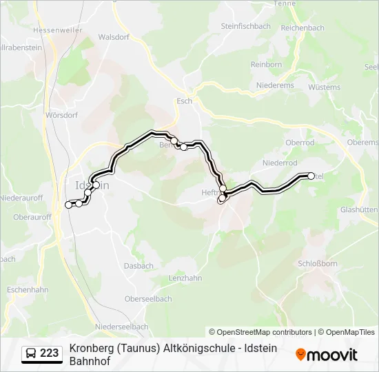 223 Bus Line Map