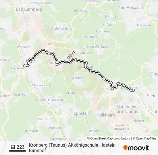 223 Bus Line Map
