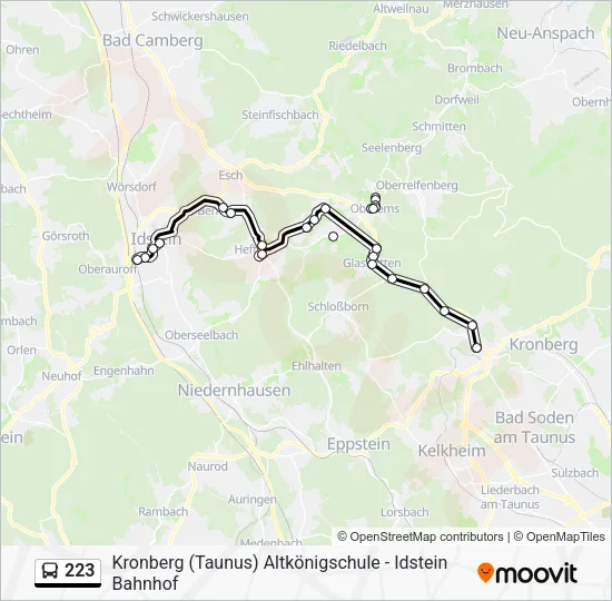 223 Bus Line Map