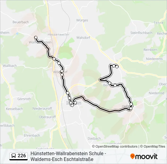 226 Bus Line Map