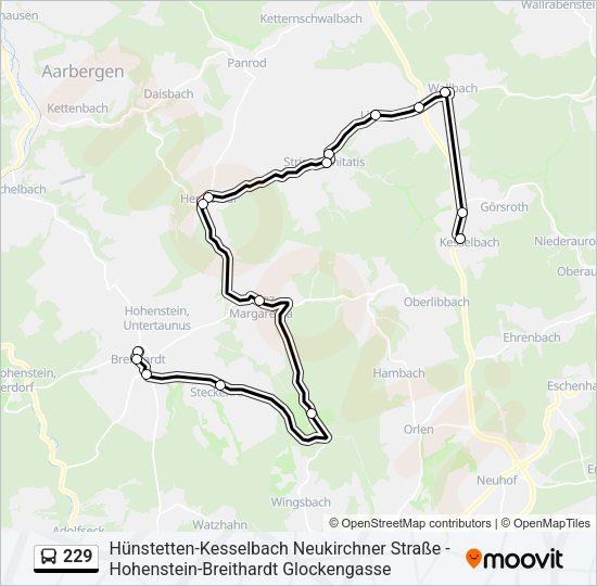 Автобус 229: карта маршрута