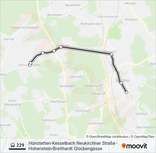 229 Bus Line Map