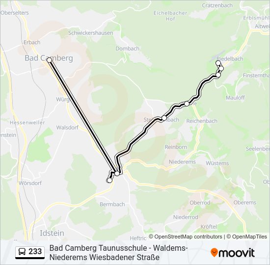 233 Bus Line Map