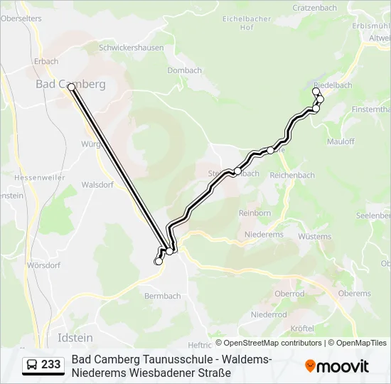 233 Bus Line Map