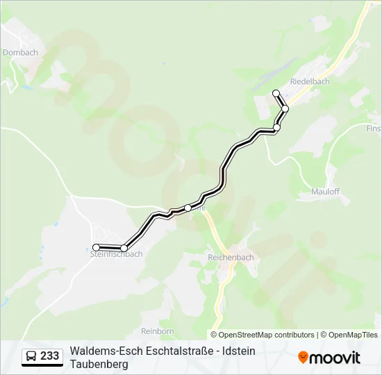 233 Bus Line Map
