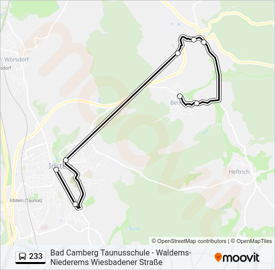 233 Bus Line Map