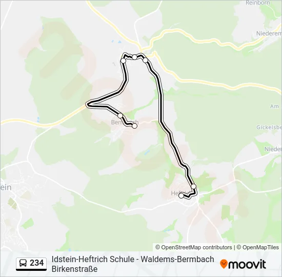 234 Bus Line Map