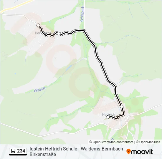 234 Bus Line Map