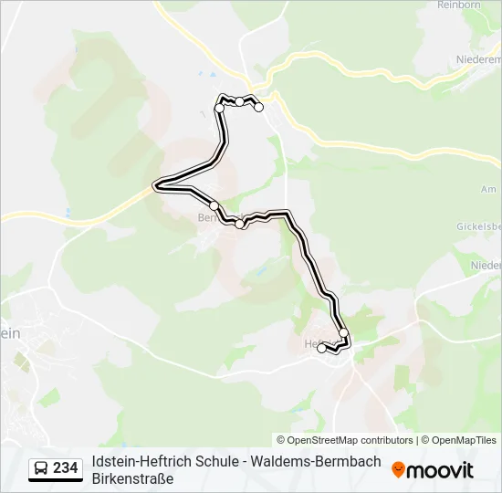 234 Bus Line Map