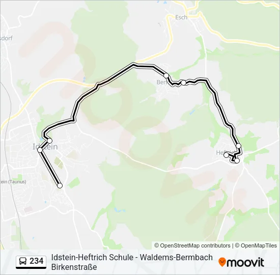 234 Bus Line Map