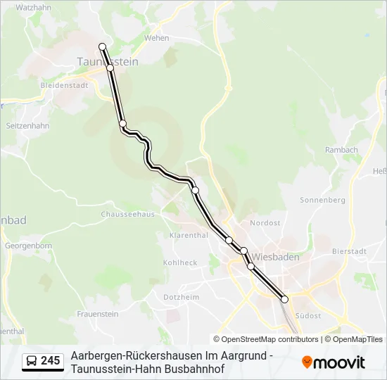 245 Bus Line Map