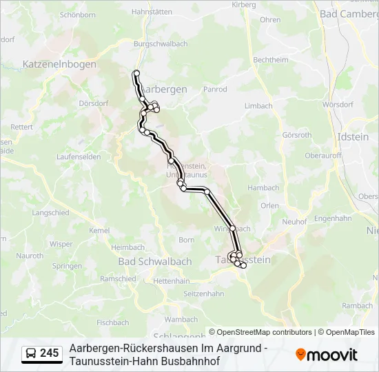 245 Bus Line Map