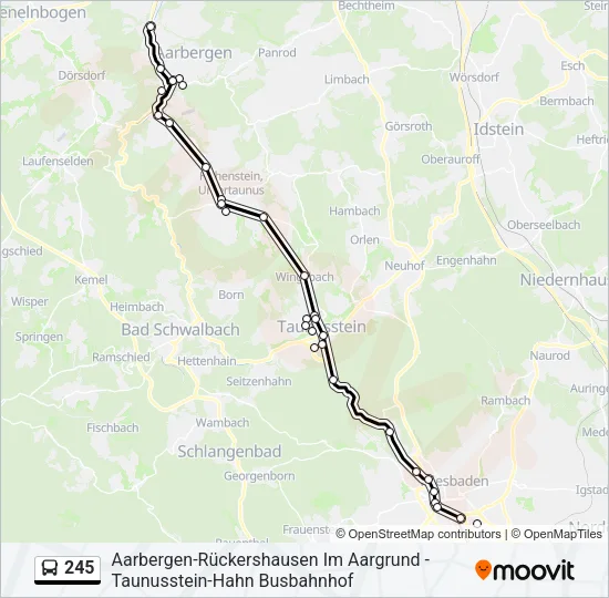 245 Bus Line Map