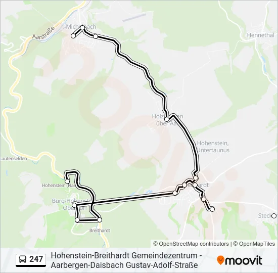 247 Bus Line Map