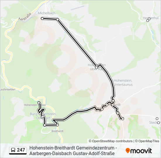 247 Bus Line Map