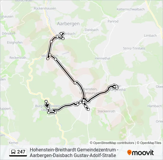 247 Bus Line Map