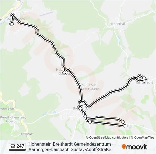 247 Bus Line Map