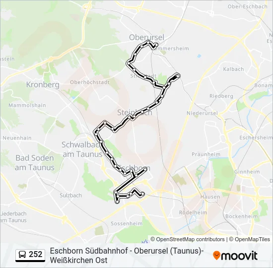 252 Bus Line Map