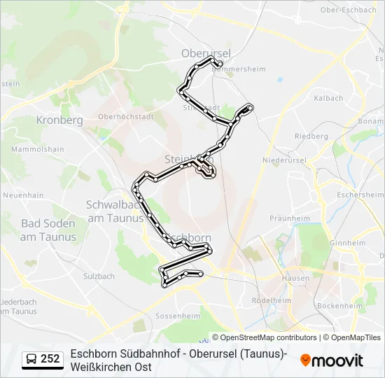 252 Bus Line Map