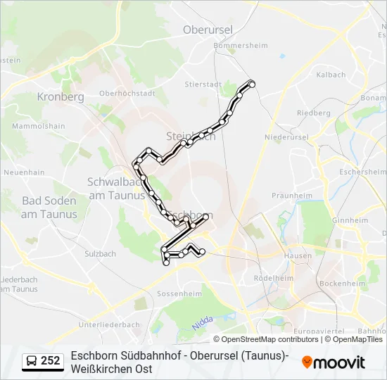 252 Bus Line Map