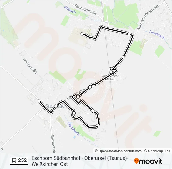 252 Bus Line Map